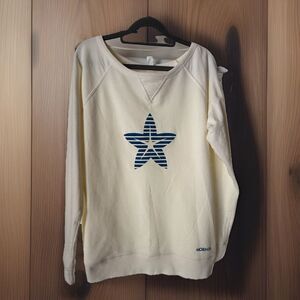 alternative apparel sweatshirt Women’s Star Print  Earth Leisure Size L Cream